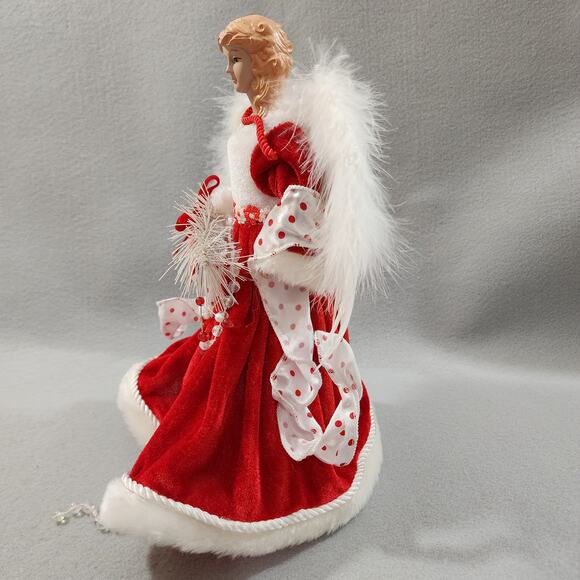 Handmade 12" Porcelain Angel Doll Tree Top Christmas Angel Euro-Exquisite - Picture 2 of 9